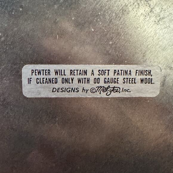 Vintage Metzke Pewter Belsnickel Santa Round Gift Tin Christmas Decor - Picture 4 of 4